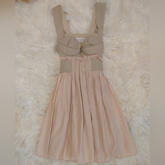 Boudoir By DISAYA Babydoll Style Beige Mini Dress US Size 4 - Picture 1 of 6